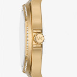 Michael Kors Lennox Three Hand Crystals Silver Dial Black Silicone Strap Watch For Women - MK7247 Authentic Buy Shop Now