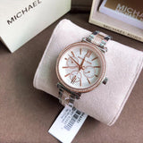 Michael Kors Sofie Chronograph White Dial Two Tone Steel Strap Watch For Women - MK4353 Authentic Buy Shop Now