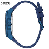 Guess Legacy Blue Dial Blue Rubber Strap Watch for Men - W1049G7 Authentic Buy Shop Now