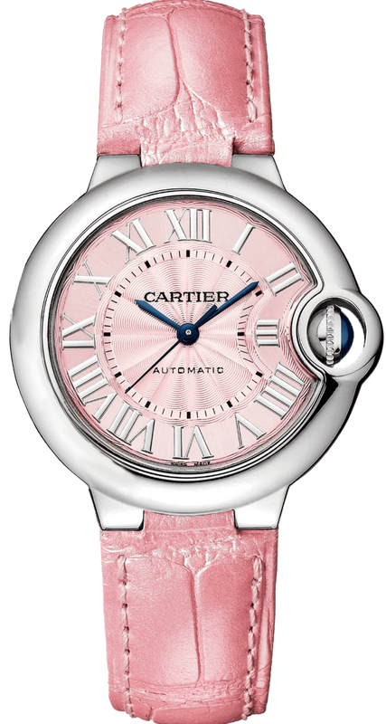 Cartier Ballon Blue De Cartier Pink Dial Pink Leather Strap Watch for Women - WSBB0031 Authentic Buy Shop Now