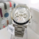 Fossil Boyfriend Multifunction Silver Dial Silver Steel Strap Watch for Women - ES3883 Authentic Buy Shop Now