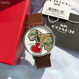 Coach Perry White Dial Brown Leather Strap Watch for Women - 14503514 Authentic Buy Shop Now