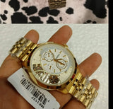 Fossil Townsman Chronograph Skeleton Gold Dial Gold Steel Strap Watch for Men - ME1137 Authentic Buy Shop Now