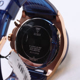 Guess Poseidon Chronograph Blue Dial Blue Silicone Strap Watch For Men - GW0425G3 Authentic Buy Shop Now