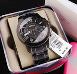 Fossil Grant Chronograph Black Dial Black Steel Strap Watch for Men - FS4832 Authentic Buy Shop Now