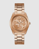 Guess G-Twist Rose Gold Dial Rose Gold Steel Strap Watch for Women - W1082L3 Authentic Buy Shop Now