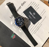 Tag Heuer Aquaracer Chronograph Blue Dial Black Rubber Strap Watch for Men - CAY111B.FT6041 Authentic Buy Shop Now