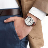 Tommy Hilfiger Deacon White Dial Brown Leather Strap Watch for Men - 1791550 Authentic Buy Shop Now