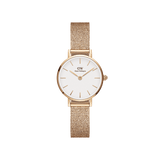 Daniel Wellington Petite Melrose White Dial Rose Gold Mesh Strap Watch For Women - DW00100305 Authentic Buy Shop Now