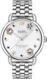 Coach Delancey White Dial Silver Steel Strap Watch for Women - 14502810 Authentic Buy Shop Now