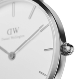 Daniel Wellington Petite Bondi White Dial White Leather Strap Watch For Women - DW00100190 Authentic Buy Shop Now