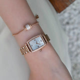 Emporio Armani Gianni T Bar Quartz Crystals White Dial Rose Gold Steel Strap Watch For Women - AR11406 Authentic Buy Shop Now