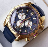 Versace V-Ray Blue Chronograph Blue Dial Blue Leather Strap Watch for Men - VDB030014 Authentic Buy Shop Now