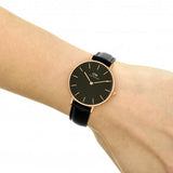 Daniel Wellington Classic Petite Reading Black Dial Black Leather Strap Watch For Women - DW00100167 Authentic Buy Shop Now