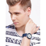 Guess Force White Dial Blue Rubber Strap Watch For Men - W0674G4 Authentic Buy Shop Now
