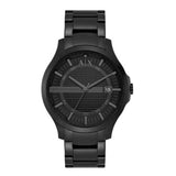 Armani Exchange Hampton Chronograph Black Dial Black Steel Strap Watch For Men - AX2104 Authentic Buy Shop Now