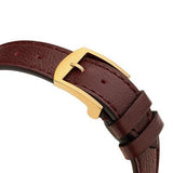 Gucci Grip Quartz Yellow Gold Dial Maroon Leather Strap Watch For Women - YA157405 Authentic Buy Shop Now