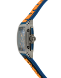 Versace Iconic Dominus Chronograph Blue Dial Blue Rubber Strap Watch For Men - VE6H00323 Authentic Buy Shop Now