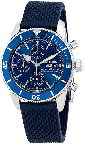 Breitling Superocean Heritage Chronograph 44 Blue Dial Blue Mesh Bracelet Watch for Men - A13313161C1S1 Authentic Buy Shop Now