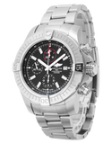 Breitling Super Avenger Chronograph 48 Black Dial Silver Steel Strap Watch for Men - A13375101B1A1 Authentic Buy Shop Now