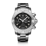 Breitling Avenger Chronograph 43 Black Dial Silver Steel Strap Watch for Men - A13385101B1A1 Authentic Buy Shop Now