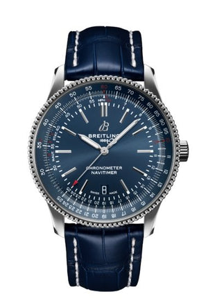 Breitling Navitimer Automatic 41 Blue Dial Blue Leather Strap Watch for Men - A17326161C1P3 Authentic Buy Shop Now