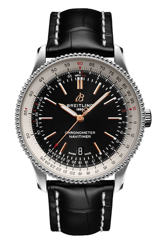 Breitling Navitimer 1 Automatic 41mm Black Dial Black Leather Strap Mens Watch - A17326211B1P2 Authentic Buy Shop Now