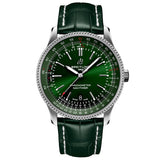 Breitling Navitimer Automatic 41mm Green Dial Green Leather Strap Watch for Men - A17326361L1P1 Authentic Buy Shop Now