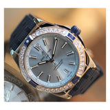 Breitling Super Chronomat Automatic 38 Diamonds Blue Dial Blue Rubber Strap Watch for Women - A17356531C1S1 Authentic Buy Shop Now