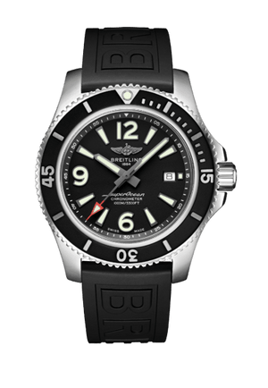 Breitling Superocean II 44mm Black Dial Black Rubber Strap Watch for Men - A17367D71B1S2 Authentic Buy Shop Now