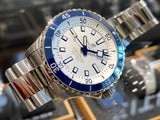 Breitling Superocean Automatic 42 White Dial Green Silver Steel Strap Watch for Men - A17375E71G1A1 Authentic Buy Shop Now