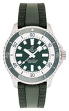 Breitling Superocean Automatic 44 Green Dial Green Rubber Strap Watch for Men - A17376A31L1S1 Authentic Buy Shop Now