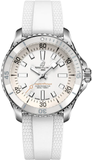 Breitling Superocean Automatic 36 White Dial White Rubber Strap Watch for Men - A17377211A1S1 Authentic Buy Shop Now