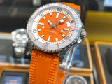 Breitling Superocean Automatic 36 Orange Dial Orange Rubber Strap Watch for Men - A17377211O1S1 Authentic Buy Shop Now