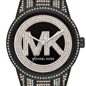 Michael Kors Ritz Crystals Black Dial Two Tone Steel Strap Watch for Women - MK6733 Authentic Buy Shop Now