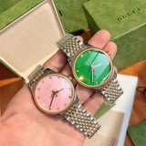 Gucci G Timeless Quartz Green Dial Two Tone Steel Strap Watch For Men - YA1264182 Authentic Buy Shop Now