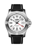 Breitling Avenger Automatic GMT 43 White Dial Black Nylon Strap Watch for Men - A32397101A1X1 Authentic Buy Shop Now