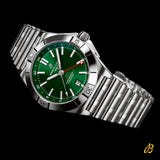Breitling Chronomat GMT 40 Green Dial Silver Steel Strap Watch for Men - A32398101L1A1 Authentic Buy Shop Now