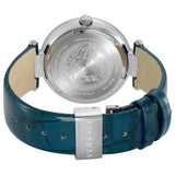 Versace Olympo Gleam White Dial Green Leather Strap Watch for Women - VAN020016 Authentic Buy Shop Now