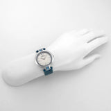 Versace Olympo Gleam White Dial Green Leather Strap Watch for Women - VAN020016 Authentic Buy Shop Now