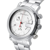 Gucci G Chrono Chronograph White Dial Silver Steel Strap Watch For Men - YA101339 Authentic Buy Shop Now