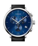 Calvin Klein High Noon Chronograph Blue Dial Black Leather Strap Watch for Men - K8M271CN Authentic Buy Shop Now