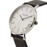 Coach Perry White Dial Black Leather Strap Watch for Women - 14503115 Authentic Buy Shop Now
