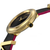 Versace V-Flare Quartz Black Dial Black Leather Strap Watch for Women - VEBN00218 Authentic Buy Shop Now