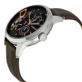 Fossil Townsman Automatic Black Dial Brown Leather Strap Watch for Men - ME1163 Authentic Buy Shop Now