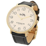 Coach Slim Easton White Dial Black Leather Strap Watch for Women - 14502683 Authentic Buy Shop Now