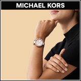 Michael Kors Parker Chronograph White Dial Brown Leather Strap Watch For Women - MK6917 Authentic Buy Shop Now