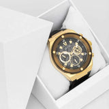 Guess Poseidon Chronograph Black Dial Black Silicone Strap Watch For Men - GW0425G1 Authentic Buy Shop Now
