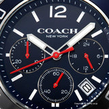 Coach Kent Chronograph Blue Dial Silver Steel Strap Watch for Men - 14602555 Authentic Buy Shop Now