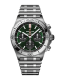 Breitling Chronomat B01 42 Green Dial Silver Steel Strap Watch for Men - AB0134101L1A1 Authentic Buy Shop Now